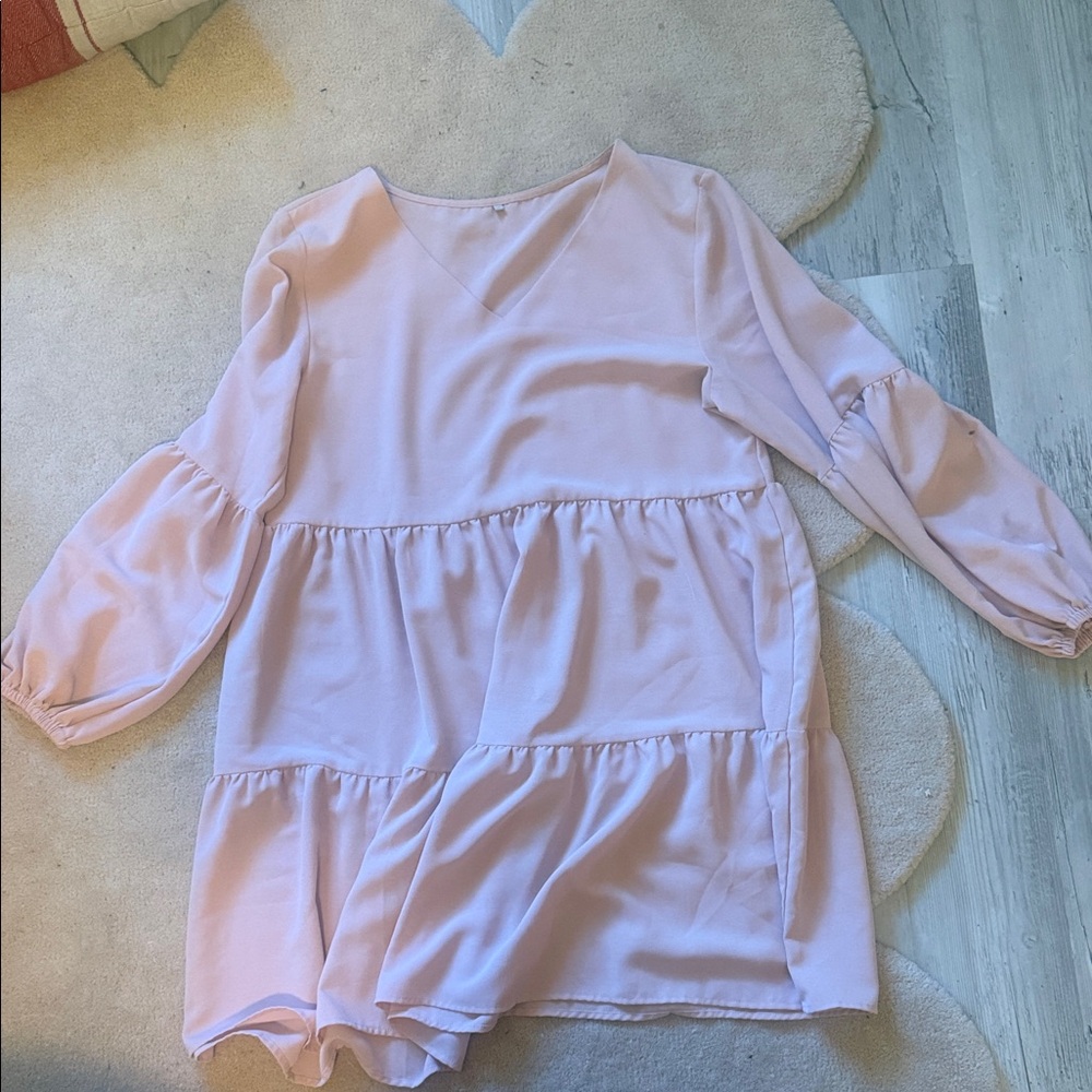 Light Pink Tiered Dress